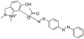 6-hydroxy-1,2-dimethyl-7-[[4-(phenylazo)phenyl]azo]-1H-indazolium acetate,94200-02-9,结构式
