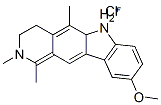 4,6-ジヒドロ-9-メトキシ-1,2,5-トリメチル-3H-ピリド[4,3-b]カルバゾール-2-イウム・クロリド 化学構造式