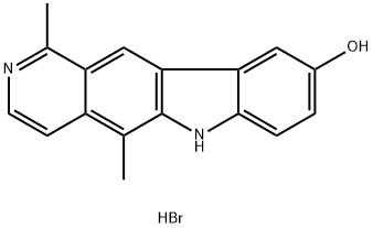 1,5-dimethyl-6H-pyrido[4,3-b]carbazol-9-ol hydrobromide Struktur
