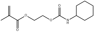 2-メチルプロペン酸2-[[(シクロヘキシルアミノ)カルボニル]オキシ]エチル 化学構造式