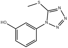m-[5-(methylthio)-1H-tetrazol-1-yl]phenol Struktur