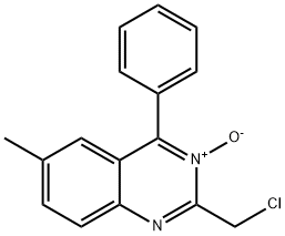 2-(ChloroMethyl)-6-Methyl-4-phenyl-quinazoline 3-Oxide Struktur