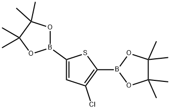 3-クロロチオフェン-2,5-ジボロン酸ピナコールエステル 化学構造式