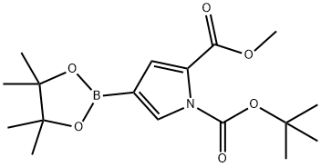 1-BOC-2-(methoxycarbonyl)pyrrole-4-boronic acid, Struktur
