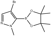 942070-88-4 4-ブロモ-1-メチル-5-(4,4,5,5-テトラメチル-1,3,2-ジオキサボロラン-2-イル)-1H-ピラゾール