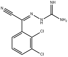 (E)-3-[cyano(2,3-dichlorophenyl)methylene]carbazamidine Structure