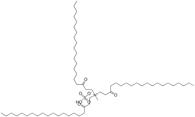 N-メチル-2-[(1-オキソオクタデシル)オキシ]-N,N-ビス[2-[(1-オキソオクタデシル)オキシ]エチル]エタンアミニウム・0.5スルファート 化学構造式