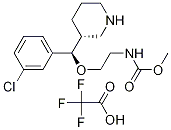 Methyl 2-((R)-(3-chlorophenyl)((R)-piperidin-3-yl)Methoxy)ethylcarbaMate (2,2,2-trifluoroacetate) 化学構造式