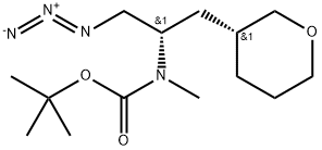CarbaMic acid, N-[(1S)-1-(azidoMethyl)-2-[(3R)-tetrahydro-2H-pyran-3-yl]ethyl]-N-Methyl-, 1,1-diMethylethyl ester Structure