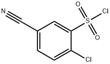 2-chloro-5-cyanobenzene-1-sulfonyl chloride Structure