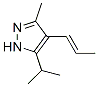 1H-Pyrazole,3-methyl-5-(1-methylethyl)-4-(1-propenyl)-,(E)-(9CI),94223-05-9,结构式
