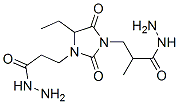 4-エチル-α-メチル-2,5-ジオキソ-1,3-イミダゾリジンジプロパン酸ジヒドラジド 化学構造式