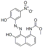 methyl [7-hydroxy-8-[(2-hydroxy-5-nitrophenyl)azo]-1-naphthyl]-carbamate Struktur