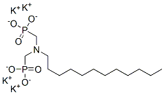 [(ドデシルイミノ)ビス(メチレン)]ビスホスホン酸/カリウム,(1:x) 化学構造式
