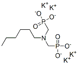 [(hexylimino)bis(methylene)]bisphosphonic acid, potassiumsalt Struktur