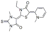 2-(1,3-dimethyl-5-oxo-2-thioxoimidazolidin-4-ylidene)-3-ethyl-5-(1-methyl-(1H)-pyridin-2-ylidene)thiazolidin-4-one 结构式