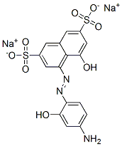 disodium 4-[(4-amino-2-hydroxyphenyl)azo]-5-hydroxynaphthalene-2,7-disulphonate Struktur
