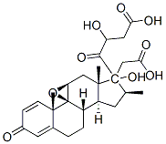 17,21-ビス(アセチルオキシ)-9β,11β-エポキシ-16β-メチルプレグナ-1,4-ジエン-3,20-ジオン 化学構造式