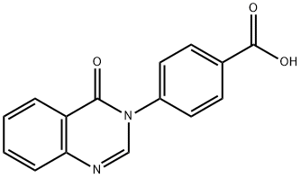 4-(4-オキソ-3,4-ジヒドロキナゾリン-3-イル)安息香酸 化学構造式