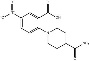 5-NITRO-2-(PIPERIDIN-4-CARBOXAMIDE-1-YL)BENZOIC ACID Structure