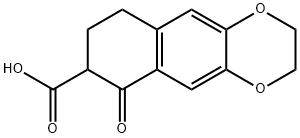 Naphtho[2,3-b]-1,4-dioxin-7-carboxylic  acid,  2,3,6,7,8,9-hexahydro-6-oxo- Struktur