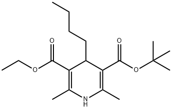 tert-butyl ethyl 4-butyl-1,4-dihydro-2,6-dimethylpyridine-3,5-dicarboxylate Structure