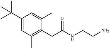 N-(2-aminoethyl)-4-tert-butyl-2,6-xylylacetamide Struktur
