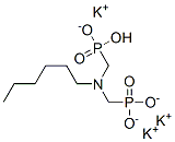 tripotassium hydrogen [(hexylimino)bis(methylene)]bisphosphonate Structure