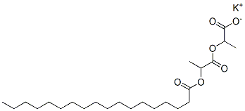 potassium 2-(1-carboxylatoethoxy)-1-methyl-2-oxoethyl stearate 结构式