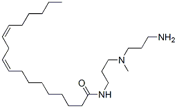 (9Z,12Z)-N-[3-[(3-アミノプロピル)メチルアミノ]プロピル]-9,12-オクタデカジエンアミド 化学構造式