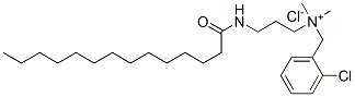 (o-chlorobenzyl)dimethyl[3-[(1-oxotetradecyl)amino]propyl]ammonium chloride Structure