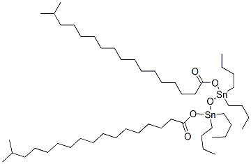 1,1,3,3-tetrabutyl-1,3-bis[(1-oxoisooctadecyl)oxy]distannoxane 化学構造式