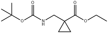 1-(((叔丁氧基羰基)氨基)甲基)环丙烷-1-甲酸乙酯, 942830-53-7, 结构式