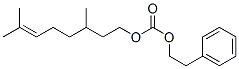 3,7-dimethyloct-6-en-1-yl phenethyl carbonate Struktur