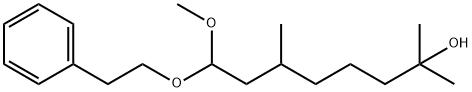 8-メトキシ-2,6-ジメチル-8-(2-フェニルエトキシ)-2-オクタノール 化学構造式