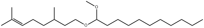1-[(3,7-ジメチル-6-オクテニル)オキシ]-1-メトキシウンデカン 化学構造式