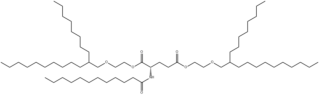 bis[2-[(2-octyldodecyl)oxy]ethyl] N-(1-oxododecyl)-L-glutamate,94291-93-7,结构式