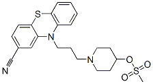 10-[3-(4-hydroxy-1-piperidino)propyl]-10H-phenothiazine-2-carbonitrile monomethanesulphonate Struktur