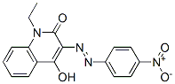 2(1H)-Quinolinone,  1-ethyl-4-hydroxy-3-[2-(4-nitrophenyl)diazenyl]- Struktur