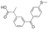 2-[3-[4-(methylthio)benzoyl]phenyl]propionic acid Structure
