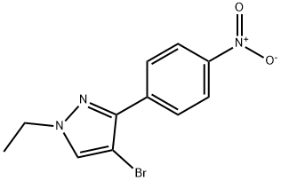 4-broMo-1-ethyl-3-(4-nitrophenyl)-1H-pyrazole Structure