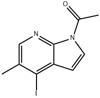 Ethanone, 1-(4-iodo-5-Methyl-1H-pyrrolo[2,3-b]pyridin-1-yl)-,942920-18-5,结构式