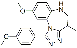 4H-[1,2,4]Triazolo[4,3-a][1,5]benzodiazepine,  5,6-dihydro-9-methoxy-1-(4-methoxyphenyl)-4-methyl- 结构式