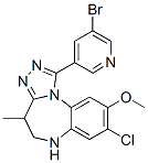 4H-[1,2,4]Triazolo[4,3-a][1,5]benzodiazepine,  1-(5-bromo-3-pyridinyl)-8-chloro-5,6-dihydro-9-methoxy-4-methyl- 结构式