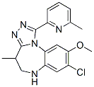4H-[1,2,4]Triazolo[4,3-a][1,5]benzodiazepine,  8-chloro-5,6-dihydro-9-methoxy-4-methyl-1-(6-methyl-2-pyridinyl)- 结构式