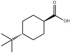 trans-4-tert-ブチルシクロヘキサンカルボン酸 化学構造式