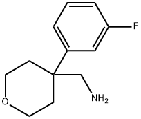 1-[4-(3-FLUOROPHENYL)TETRAHYDRO-2H-PYRAN-4-YL]METHANAMINE Structure