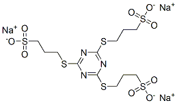 3,3',3''-[1,3,5-トリアジン-2,4,6-トリイルトリス(チオ)]トリス[1-プロパンスルホン酸]/ナトリウム,(1:x) 化学構造式