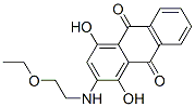 2-[(2-エトキシエチル)アミノ]-1,4-ジヒドロキシ-9,10-アントラセンジオン 化学構造式