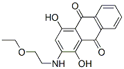 2-[(2-ethoxyethyl)amino]-1,4-dihydroxyanthraquinone Struktur